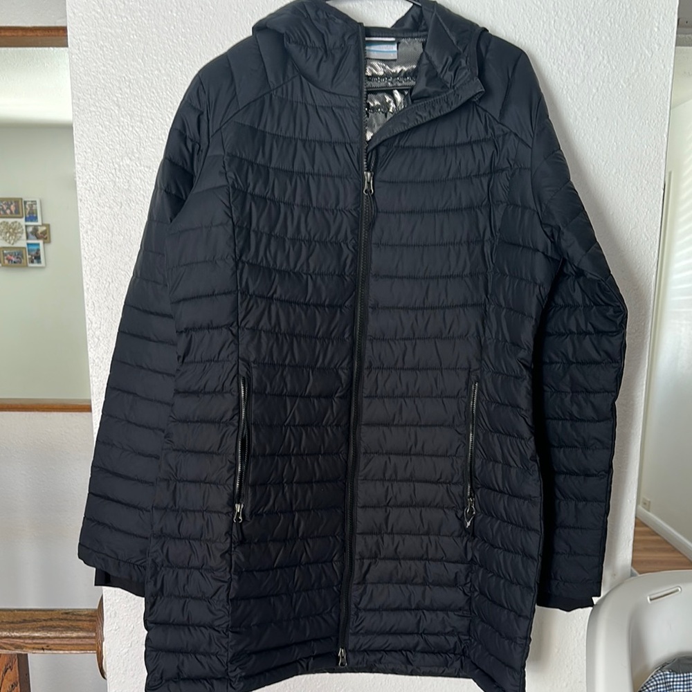 Black Quilted Hooded Jacket